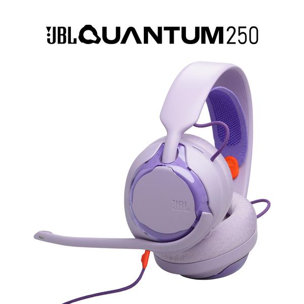 Headset Gamer fone de Ouvido JBL Quantum 250 Violeta com Microfone Destacável Som Surround Compatível PC PS Xbox
