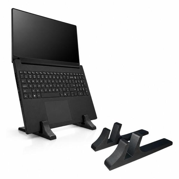 Suporte Notebook Vertical Mesa Base Fixa Preto Par Yapnet