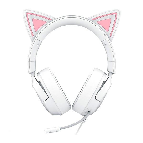 Headset Gamer Razer Kraken Kitty V3 X, RGB Chroma, Iluminação nas Orelhas, USB, Branco - RZ04-05350300
