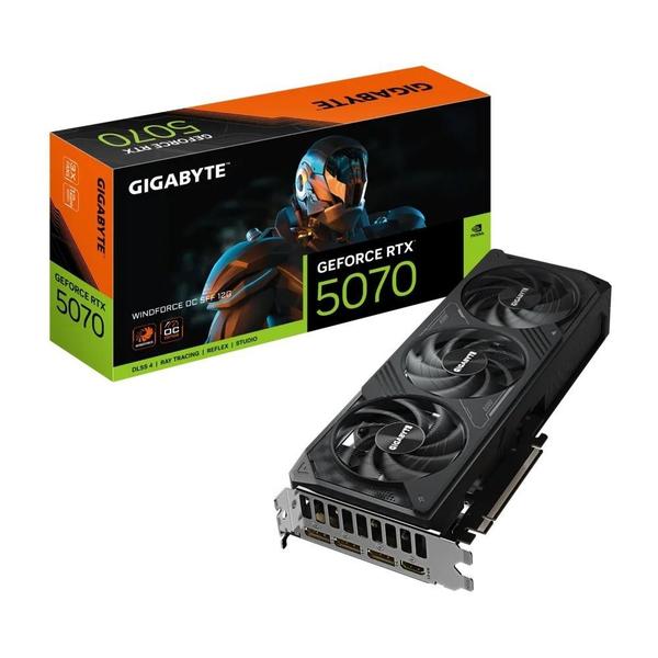 Placa de Video Gigabyte Geforce RTX 5070 Windforce OC SFF 12GB GDDR7 192 BITS - GV-N5070WF3OC-12GD