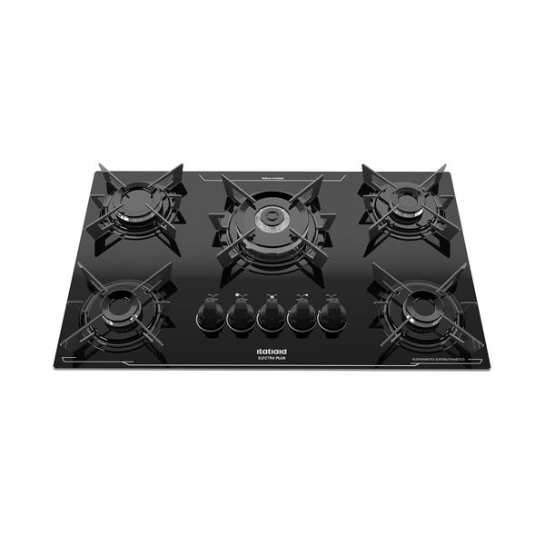 Cooktop Electra Plus Itatiaia 5 Bocas Tripla Chamas Bivolt Preto
