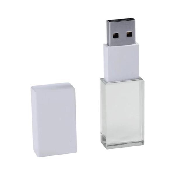 Pen Drive USB De Cristal Dourado 128GB 64GB 32GB 16GB, Presente Criativo Para Laptop