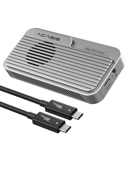 Gabinete para SSD ACASIS TB501 Pro 80Gbps com Ventoinha de Resfriamento