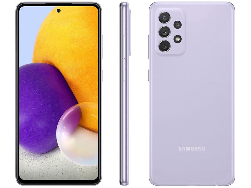 Smartphone Samsung Galaxy A72 128GB Violeta 4G - 6GB RAM Tela 6,7” Câm. Quádrupla + Selfie 32M