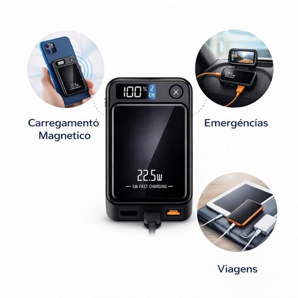 Bateria Portátil 22.5W Power Bank USB Bateria Portátil