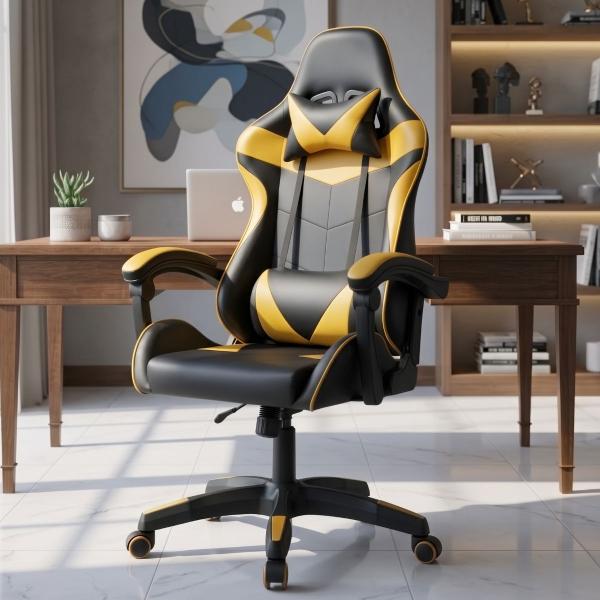 Cadeira Gamer Reclinável Conforto Ergonômica Apoio de Braço e Lombar