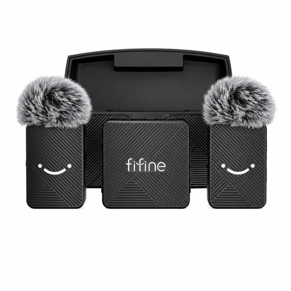 Microfone De Lapela Sem Fio Fifine_M9 Para iPhone Android
