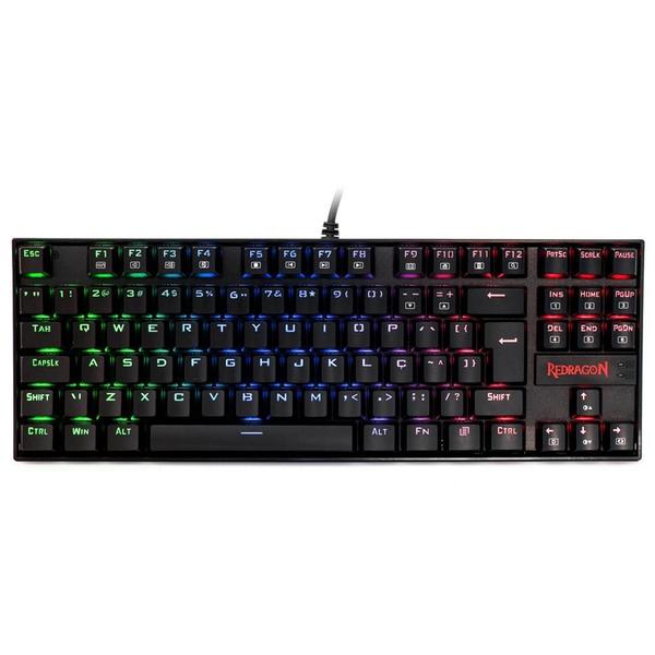 Teclado Mecânico Gamer Redragon Kumara, Anti-Ghosting, RGB, Switch Outemu Black, ABNT2, Preto, PT - K552RGB-1 (PT-BLACK)