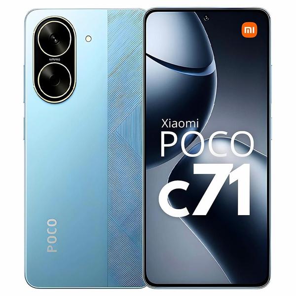 Smartphone POCO C71 128GB Tela Ampla Bateria Longa Duração Android