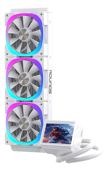 Water Cooler Round5 Notus Branco Argb Display Lcd 360 Branco