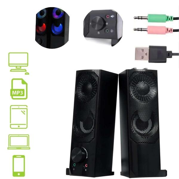 Mini Caixa De Som Gamer RGB