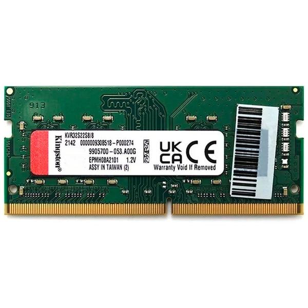 Memória para Notebook Kingston 8GB DDR4 3200MHz, SODIMM, PC4-25600, 1.2V, CL22, 260-pin - KVR32S22S8/8