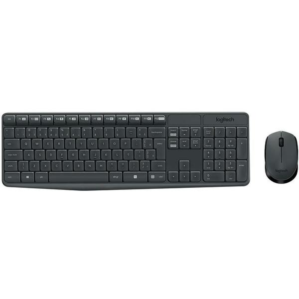 Kit Teclado E Mouse Sem Fio Logitech Mk235