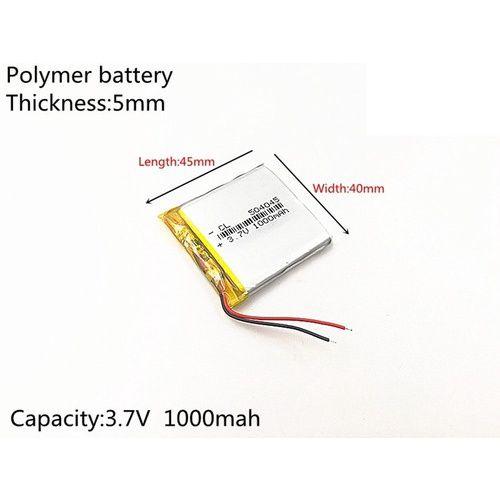 Bateria 504045 1000 Mah 3,7v 5mm X 40mm X 45mm Com 2 Fios -