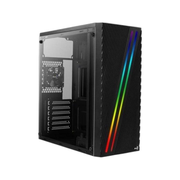 Gabinete Gamer Aerocool Streak Preto RGB Lateral Acrílico