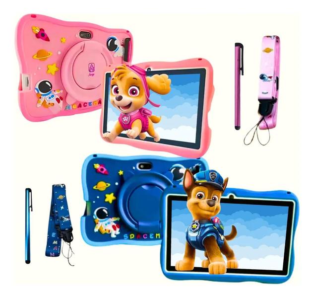 Tablet Infantil A16 7 Android 13, 64GB 4GB RAM + Capa e Caneta Touch