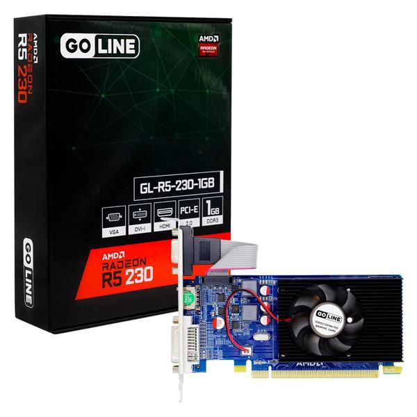 Placa de Vídeo Goline AMD Radeon R5-230 1GB DDR3