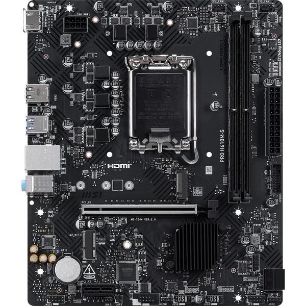 Placa-Mãe MSI PRO H610M-S, Intel LGA 1700, mATX, DDR5 - PROH610MS