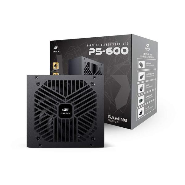 Fonte Atx 600W Ps-600BK C3 Tech