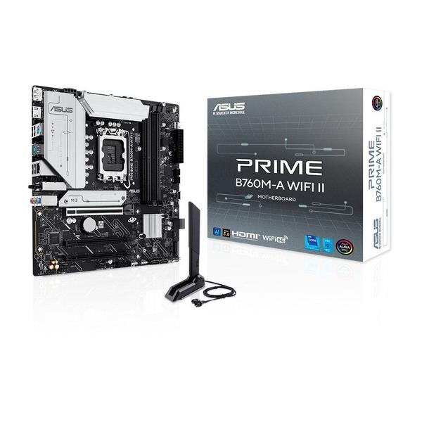 Placa-Mãe ASUS PRIME B760M-A II, Intel LGA 1700, mATX, DDR5, Preto - 90MB1NG0-M0EAY0