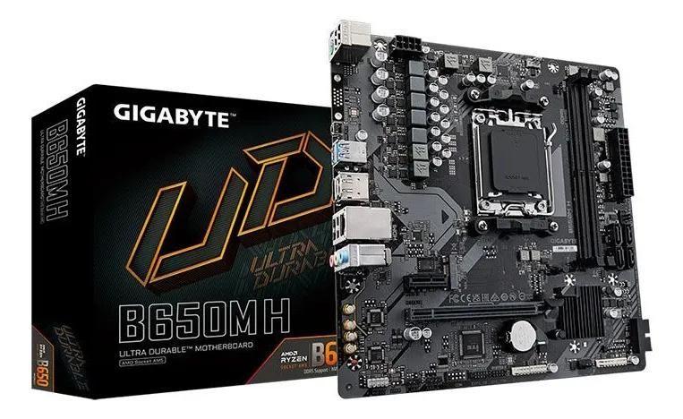 Placa Mae AM5 B650M H Gigabyte Para AMD Ultra Durable DDR5 mATX