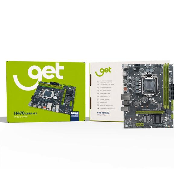 Placa-Mãe Get H470 DDR4 64GB M.2 Intel HDMI, SATA III, USB