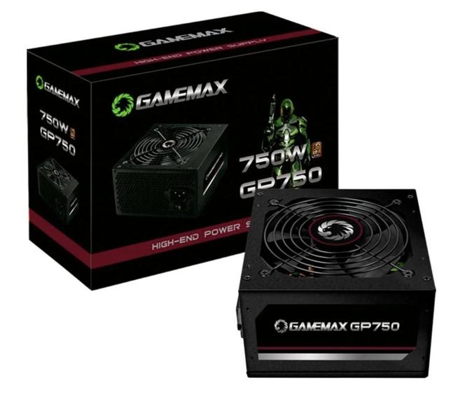 Fonte Gamer GameMax GP750 750W 80 Plus Bronze PFC Ativo ATX Cabo de Força
