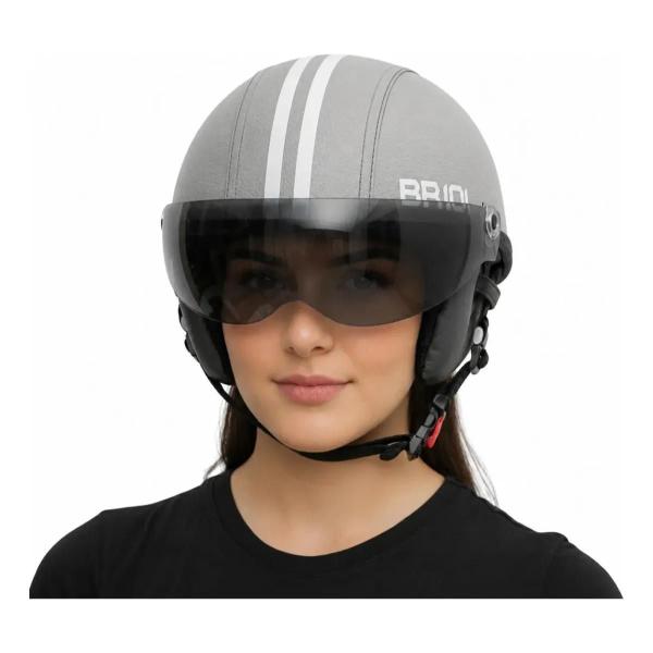 Capacete Coquinho Scooter Bike Moto Elétrica Viseira Fume