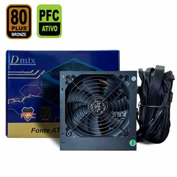 Fonte Atx 700w Real Pfc Ativo 80 Plus Bronze Dex Ref. Dm-700