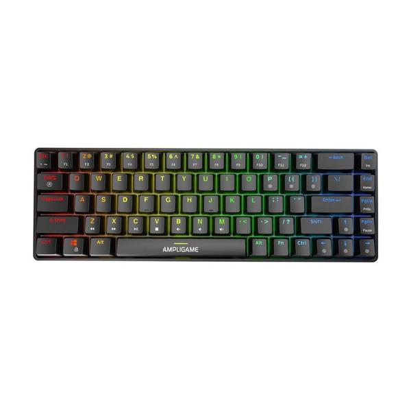 Teclado Gamer Fifine GK1 Mecânico Switch Red Inglês US Preto