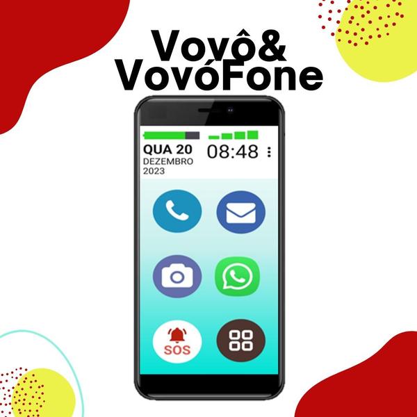 Vovô&vovófone 4g 32gb/1gb ram tela grande 5 redes sociais zap - POSITIVO