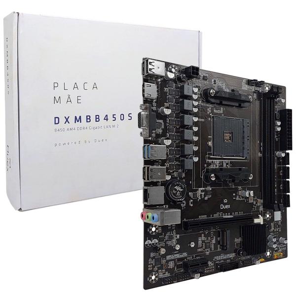 Placa Mãe Duex DXMBB450S, AMD AM4, DDR4, Micro ATX