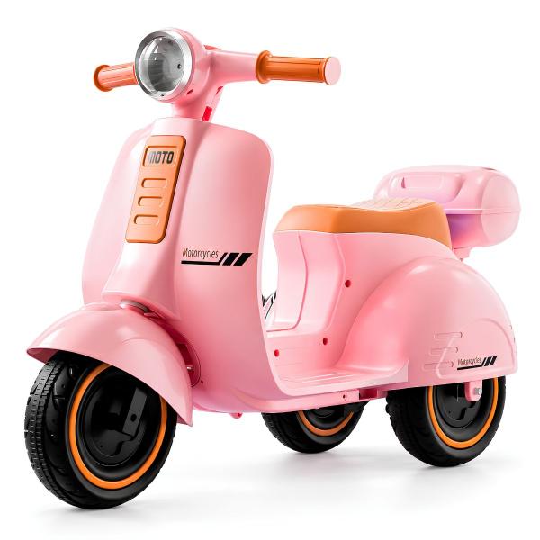 Moto Elétrica Infantil 6V Rosa Scooter Luz Som Até 30kg Moto Elétrica Infantil 6V Rosa Scooter Luz Som Até 30kg
