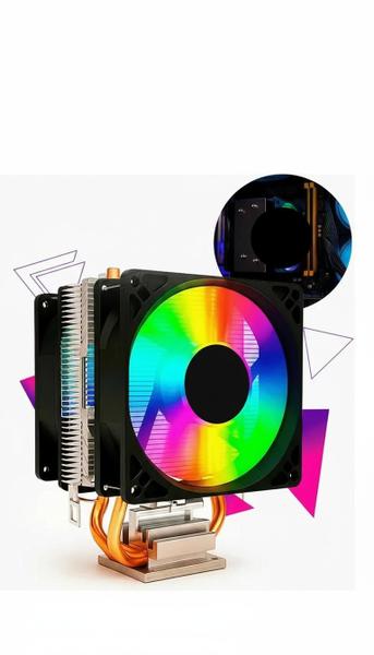Cooler Duplo Rgb Para Processador Cpu Pc Gamer Intel Ryzen A