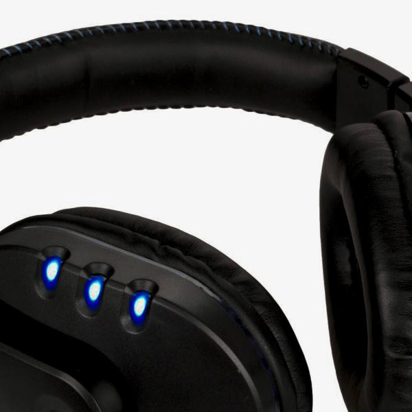 Fone Com Microfone Headset Gamer Usb Fr-215 Preto E Azul