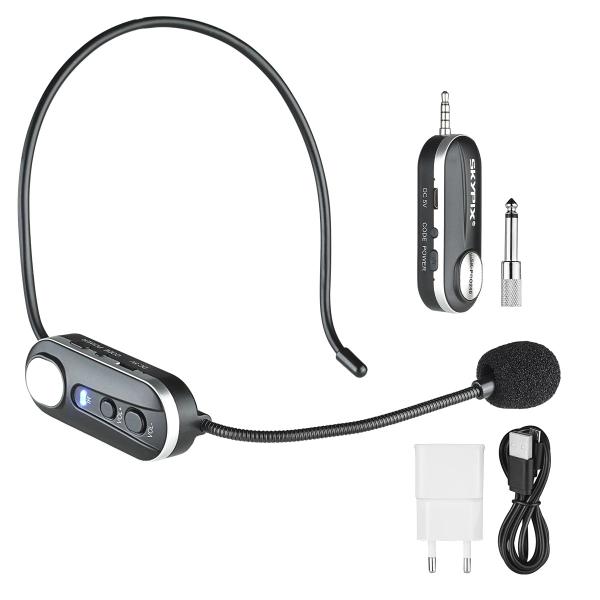 Microfone Sem Fio Headset UHF 20 Frequências Com Mini Receptor Para Vocal E Palestras Microfone Sem Fio Headset UHF 20 Frequências Com Mini Receptor Para Vocal E Palestras