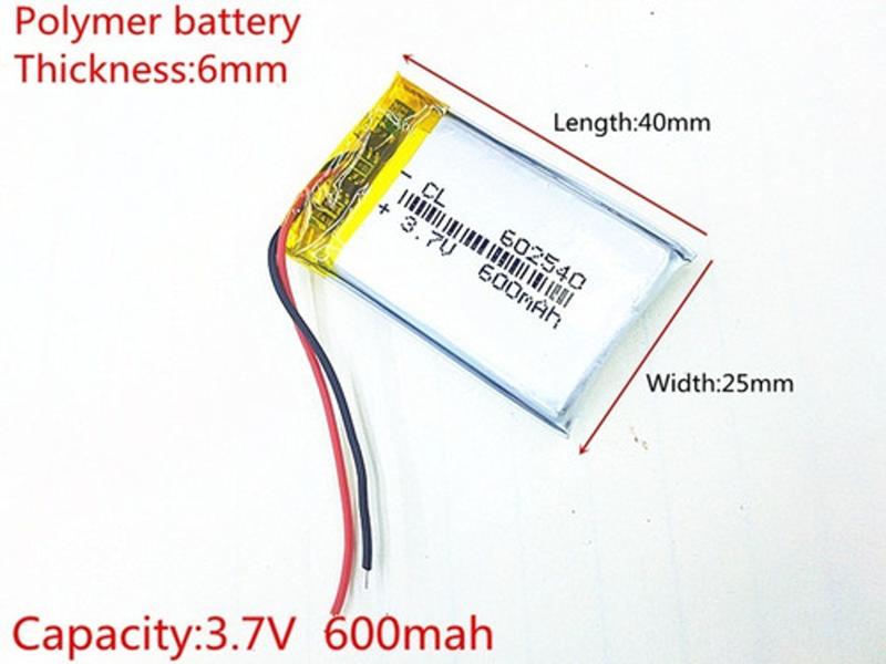 Bateria Rastreador 6mmx25mmx40mm -