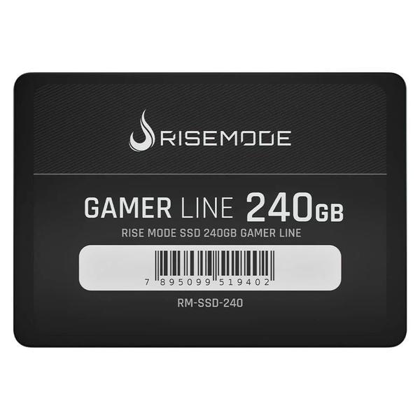 SSD Rise Mode Gamer Line, 240GB, SATA III, Leitura: 530MB/s, Gravação: 520MB/s, Preto - RM-SSD-240
