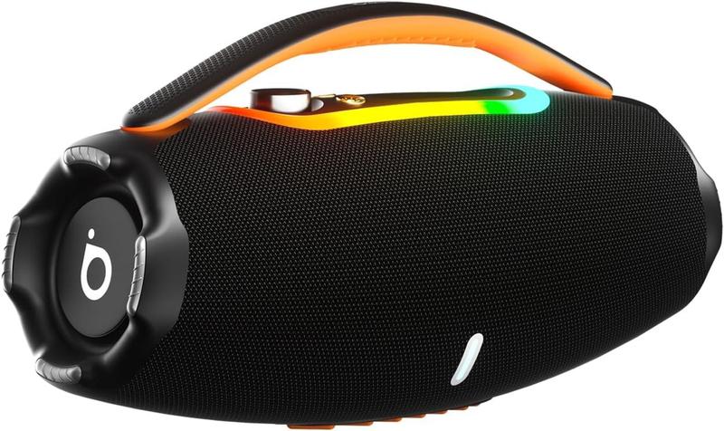 Caixa de Som Bluetooth 60W /TWS/FM, Botão Ajustável do Subwoofer para Festas, Praia e Acampamentos