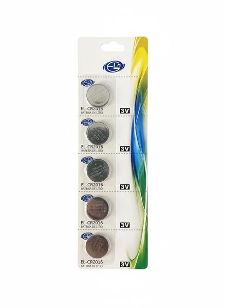 Bateria Egla CR2016 3V Lítio Cartela 5 Unidades