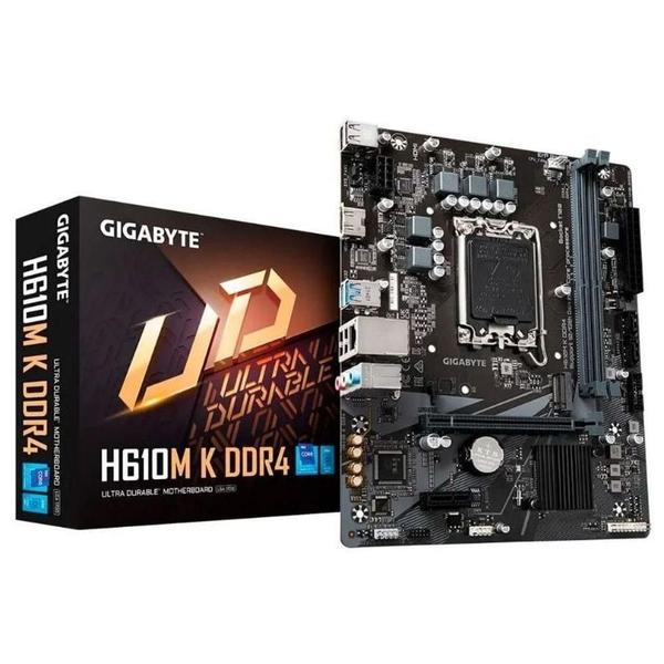 Placa Mãe Gigabyte H610M K DDR4 Intel LGA 1700 Micro ATX com HDMI