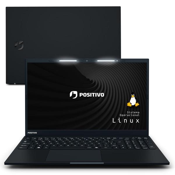 Notebook Positivo Vision R15 AMD Ryzen 5-5500U Linux 16GB RAM 256GB SSD IPS Full HD 15.6” Lumina Bar - Preto