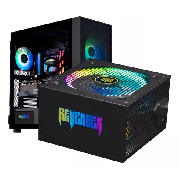 Fonte Atx 550w 80 Plus Bronze Pfc Ativo Bivolt Com Rgb