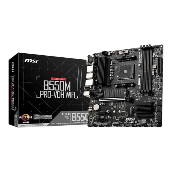 Placa-mãe Msi B550M Pro-VDH Wifi AMD Socket AM4 Preta