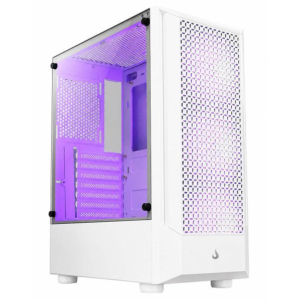 Gabinete Gamer Rise Mode Wave White, Mid Tower, ARGB, ATX, 3 Fans ARGB, Branco - RM-WA-BW-ARGB