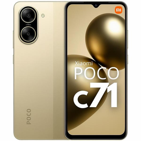 Smartphone POCO C71 128GB Tela IPS 120Hz Câmera 32MP Bateria 5200mAh IP52