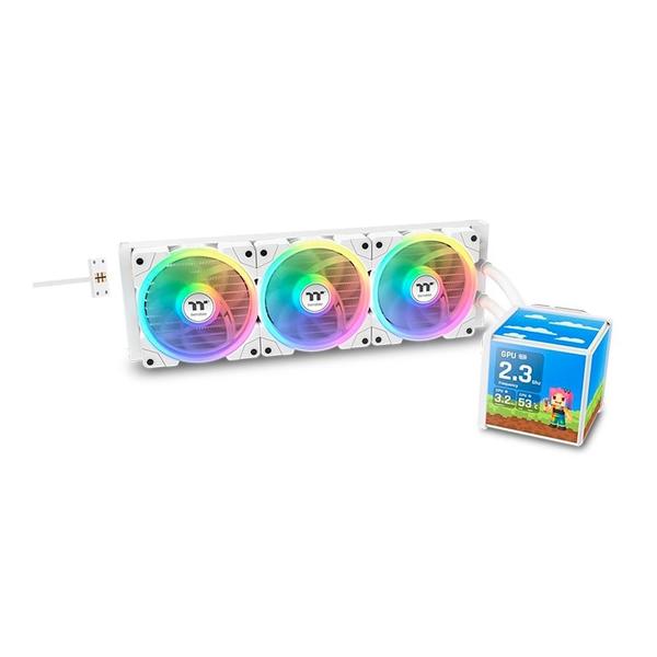 Water Cooler Thermaltake Manicube 360mm Ultra ARGB Quad LCD Branco