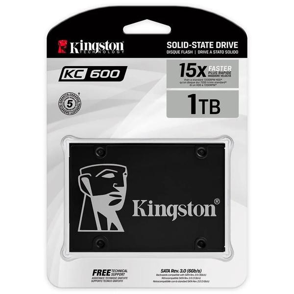 SSD Kingston KC600 1TB SATA III de Alto Desempenho para Upgrade Rápido de Notebook e Desktop