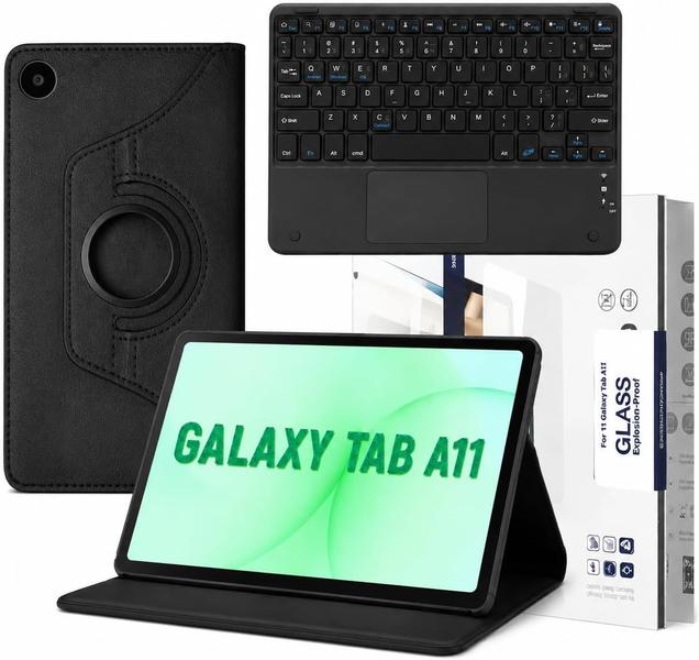 Conjunto Capa Protetora Compatível com Samsung Galaxy Tab A11 e Tab A9 8.7 Polegadas Teclado Slim com Mouse Touchpad Inc