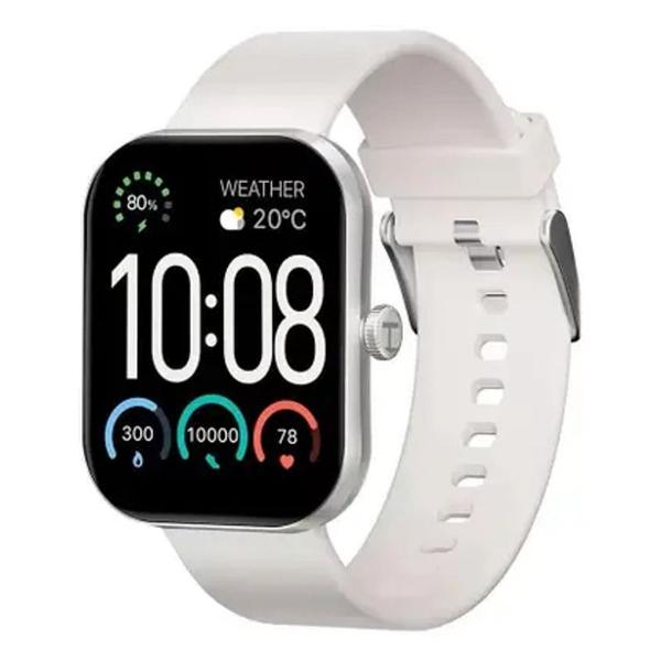 Smartwatch Haylou Watch S6 Tela 2,01 HD Chamadas Bluetooth 127 Modos IP68 Bateria 20 Dias Prata